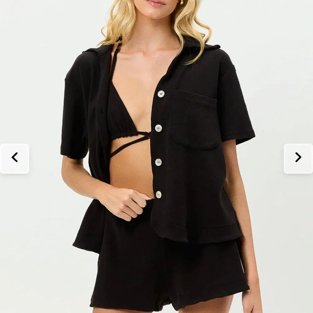 Frankie’s Bikinis Coco Terry Button Up Shirt